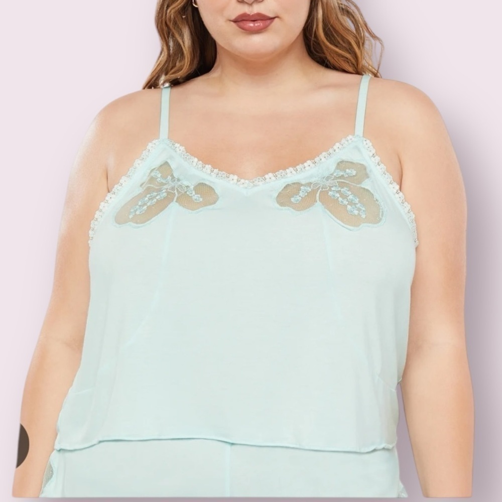 Savage X Fenty Lace Trim Modal Sleep Cami Size 3X NWT